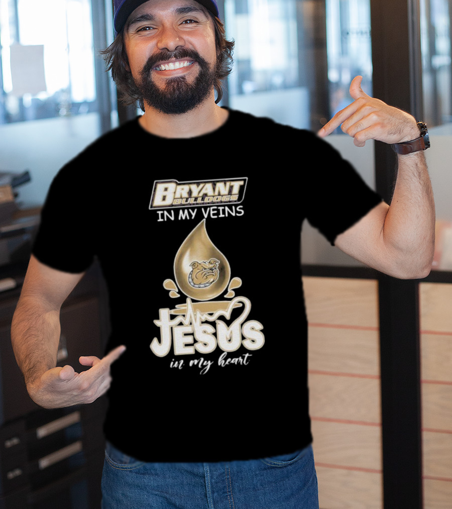 Bryant Bulldogs In My Veins Jesus In My Heart T-Shirt