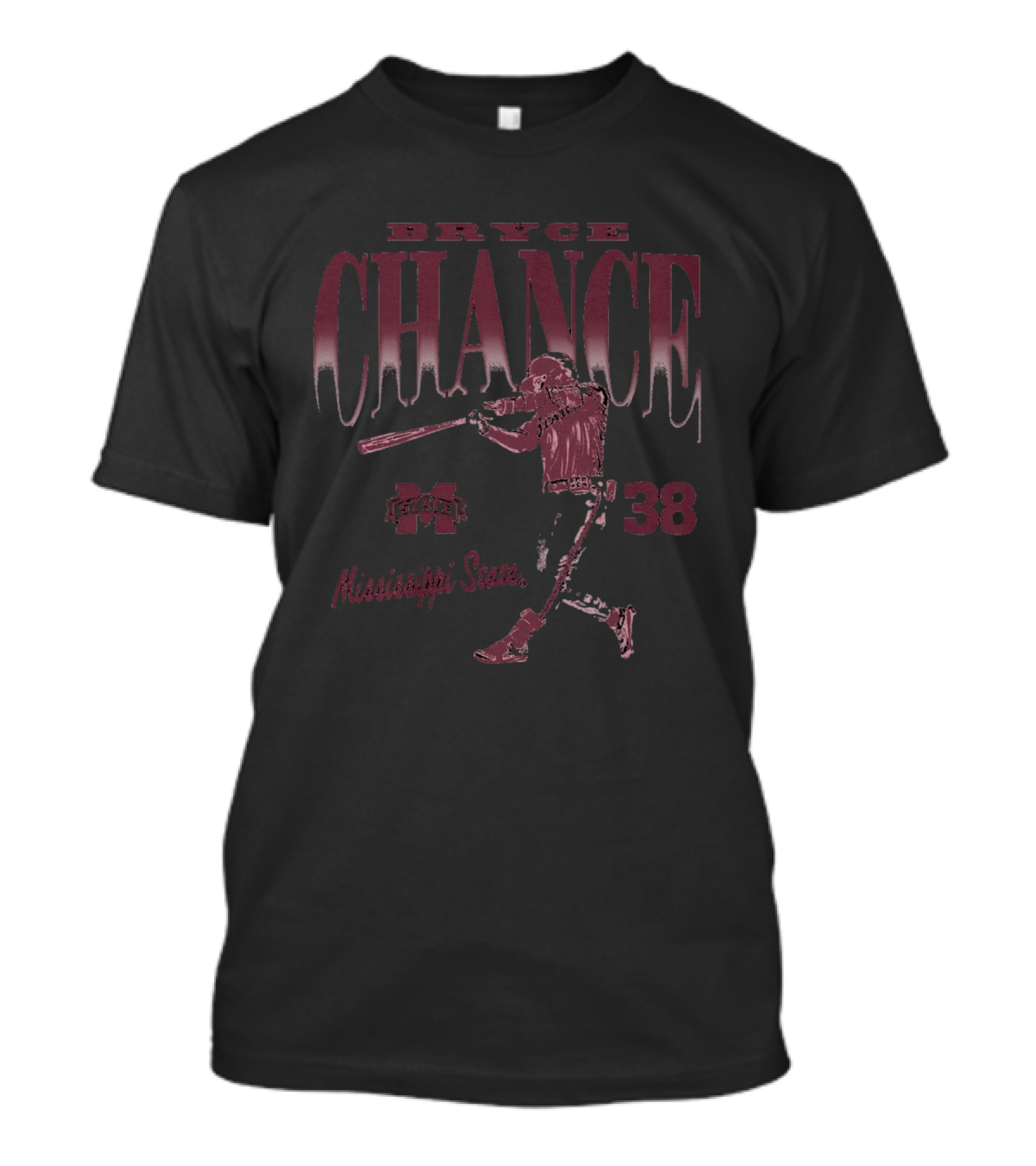 Bryce Chance Illustrated #38 Mississippi State Bulldogs Baseball NCAA 2025 Graphic T-Shirt