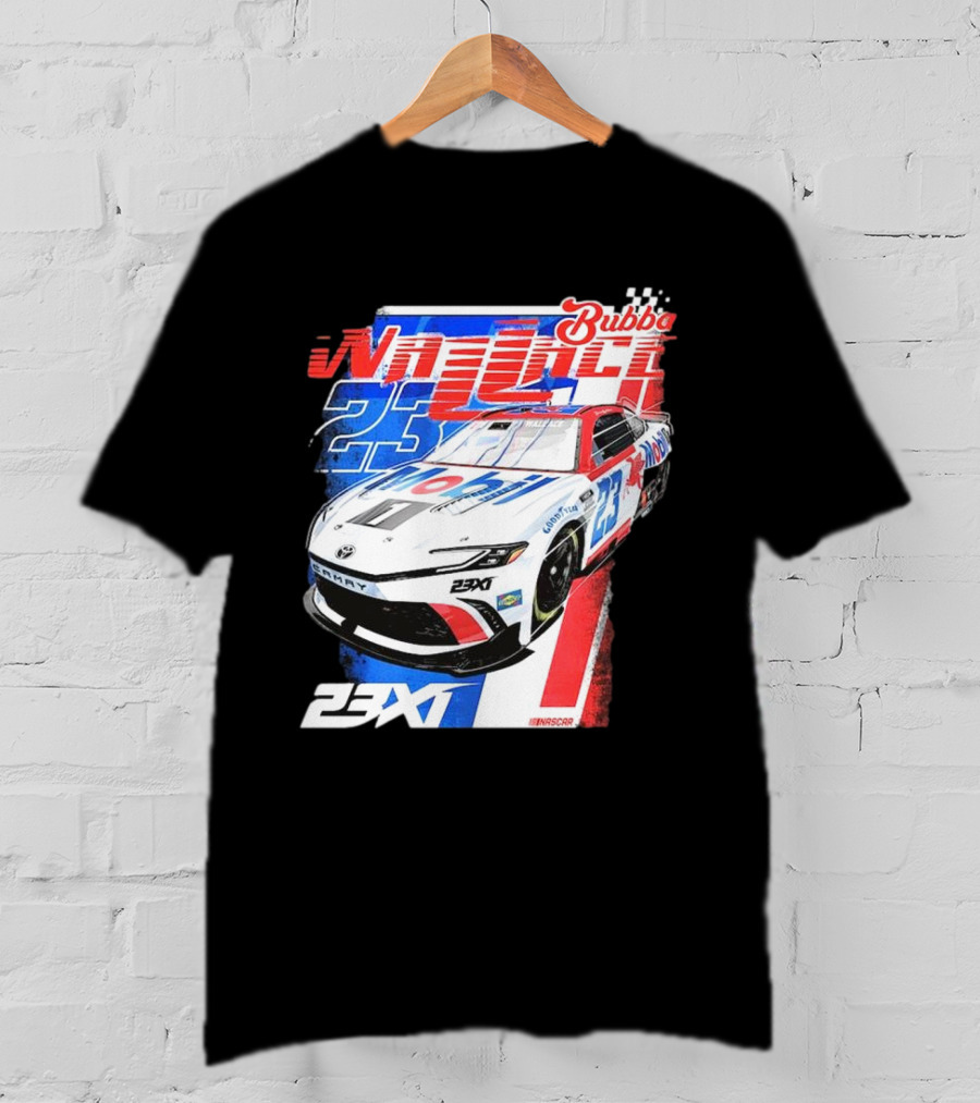 Bubba Wallace 23XI NASCAR Mobil 1 Camry Racing 23X1 T-Shirt