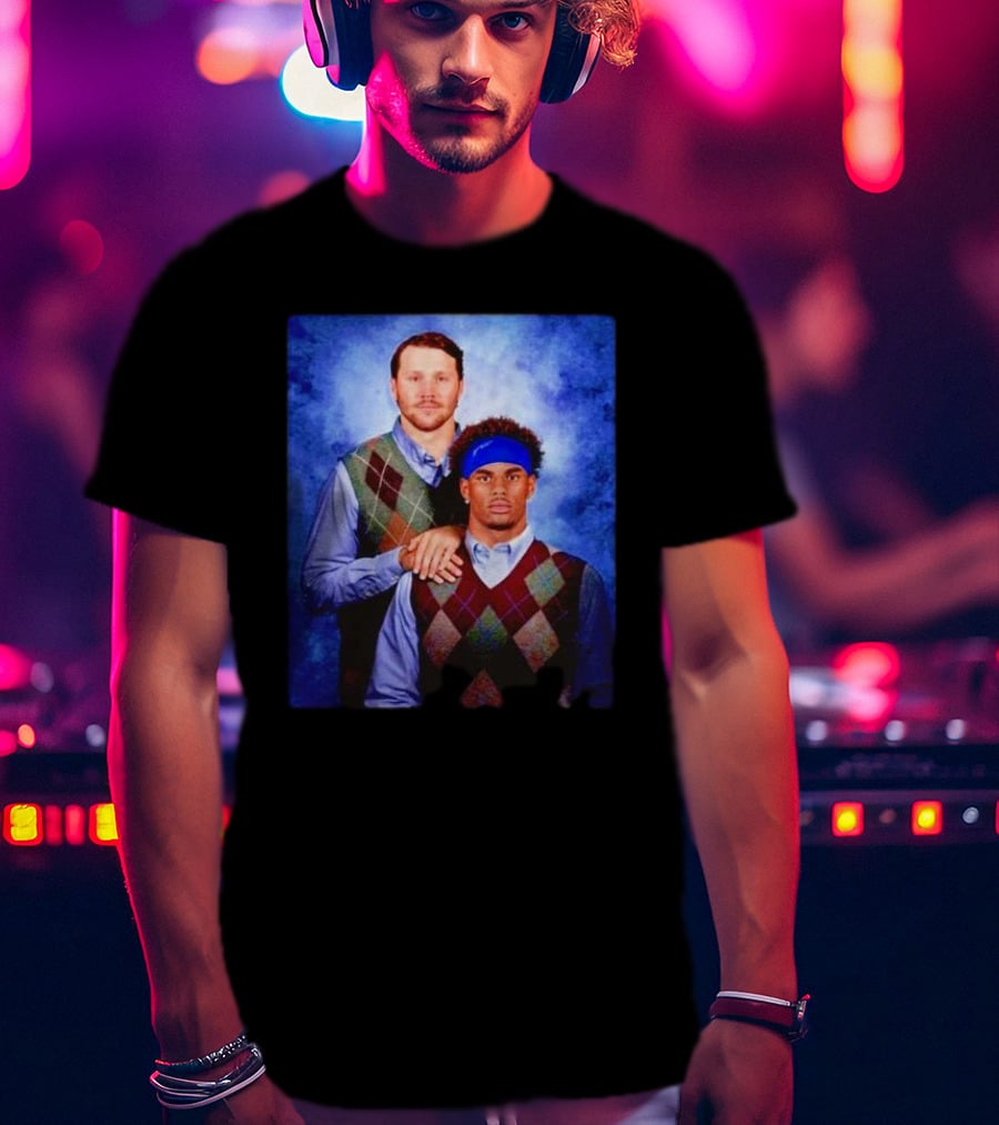 Buffalo Bills Josh Allen Keon Coleman Step Brothers T-Shirt