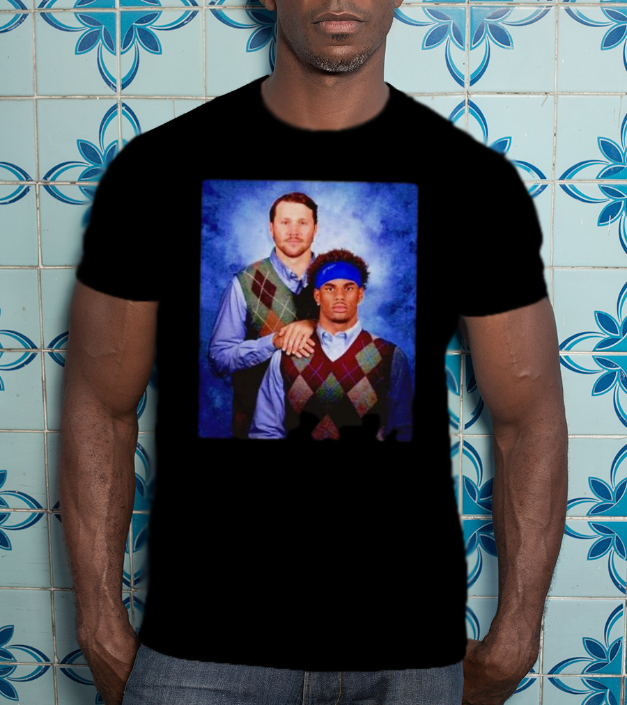 Buffalo Bills Josh Allen Keon Coleman Step Brothers T-Shirt