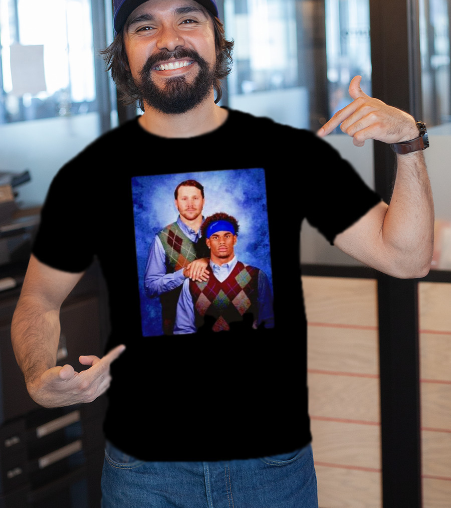 Buffalo Bills Josh Allen Keon Coleman Step Brothers T-Shirt