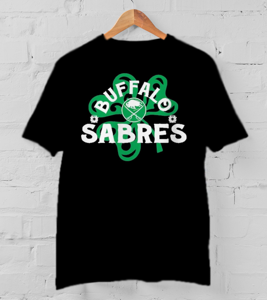 Buffalo Sabres Shamrock St. Patrick's Day Hockey T-Shirt