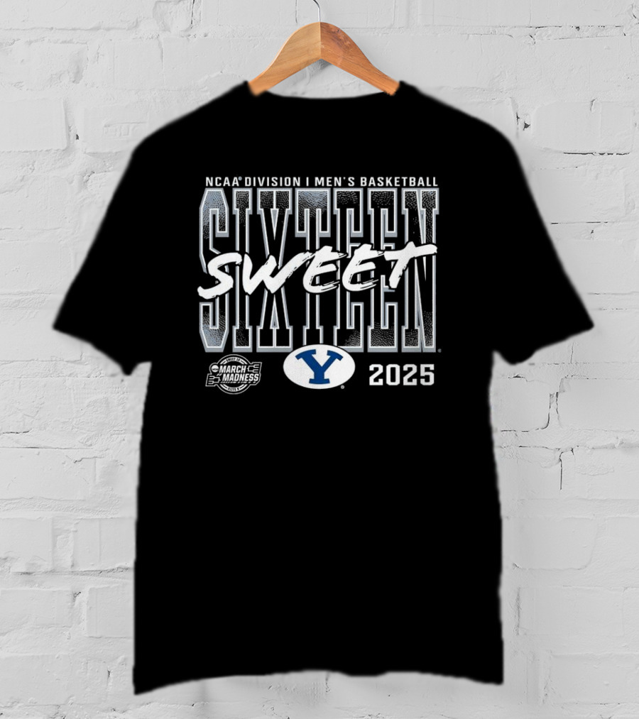 BYU Cougars 2025 NCAA Men’s Basketball Tournament March Madness Sweet 16 T-Shirt