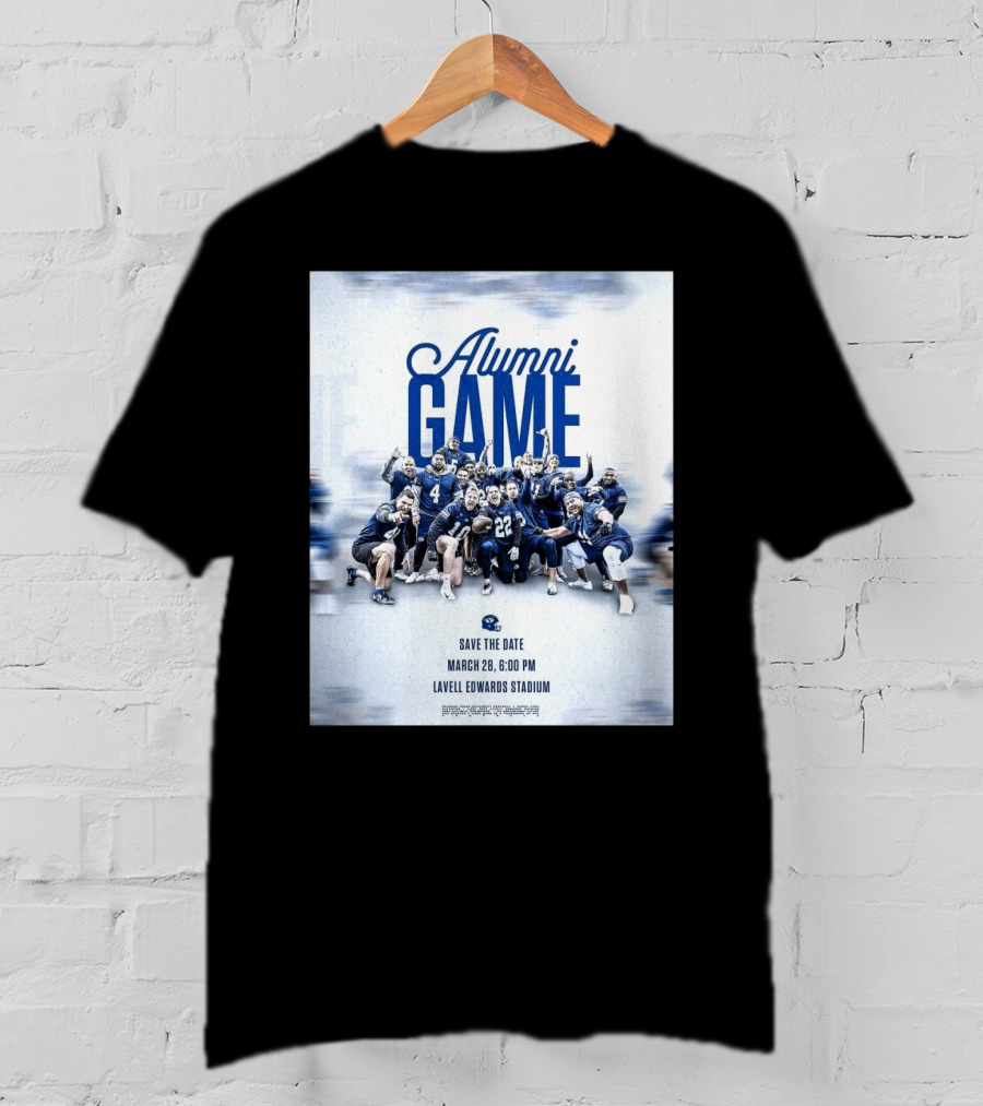 BYU Cougars Alumni Game Save The Date March 28 Lavell Edwards Stadium T-Shirt