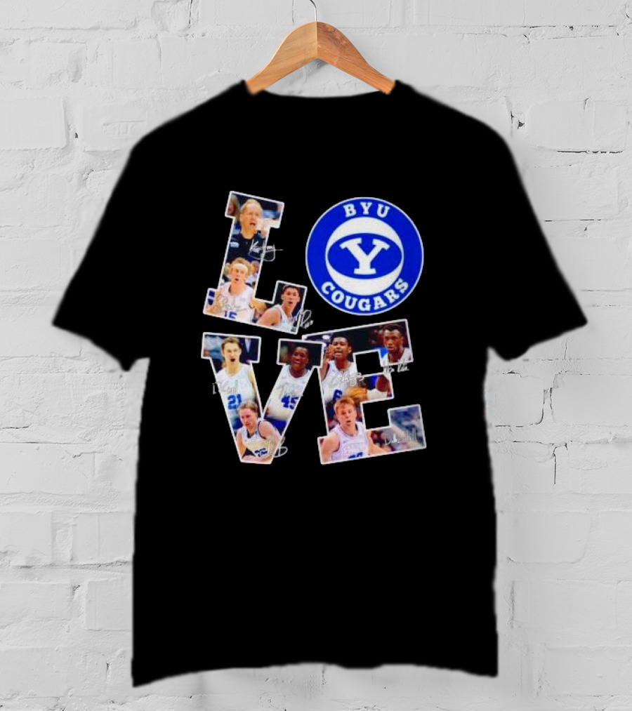 BYU Cougars Love Players Signatures T-Shirt
