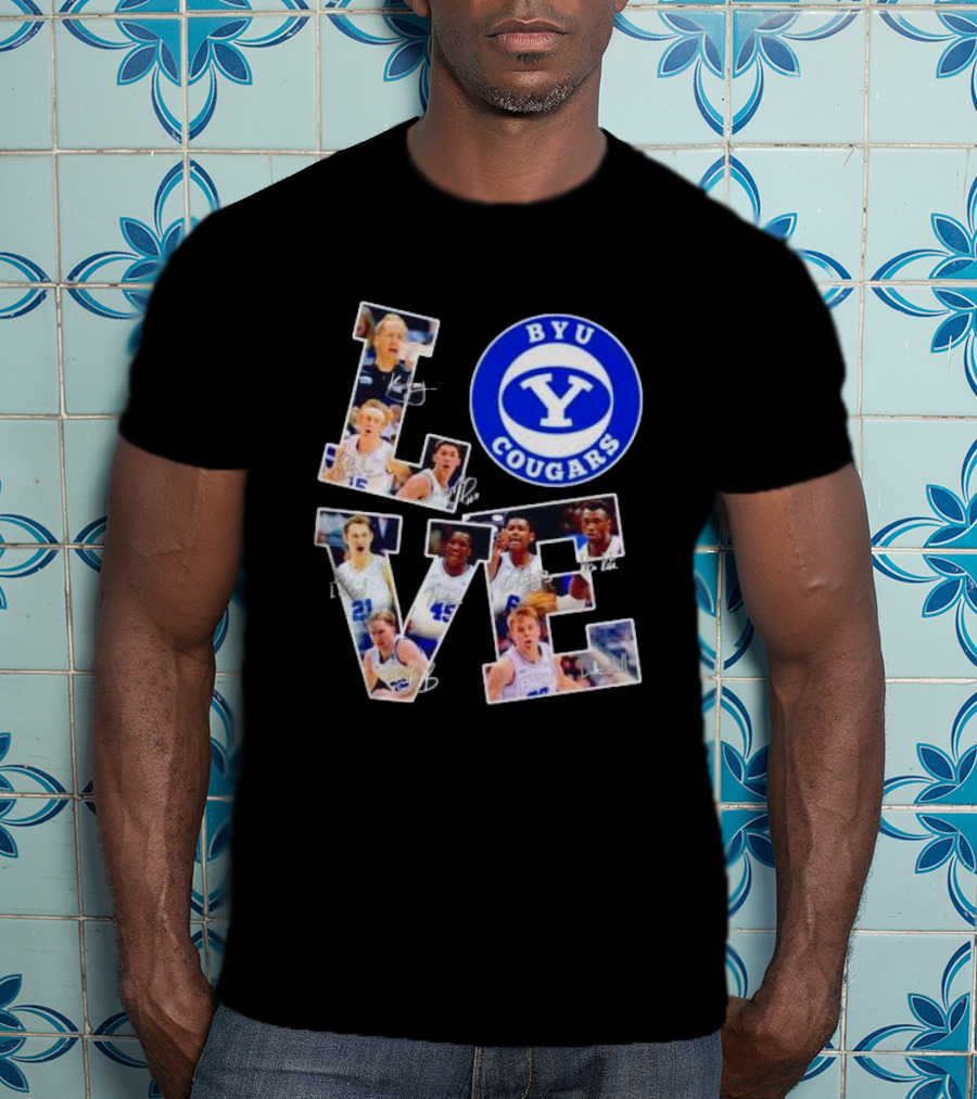 BYU Cougars Love Players Signatures T-Shirt