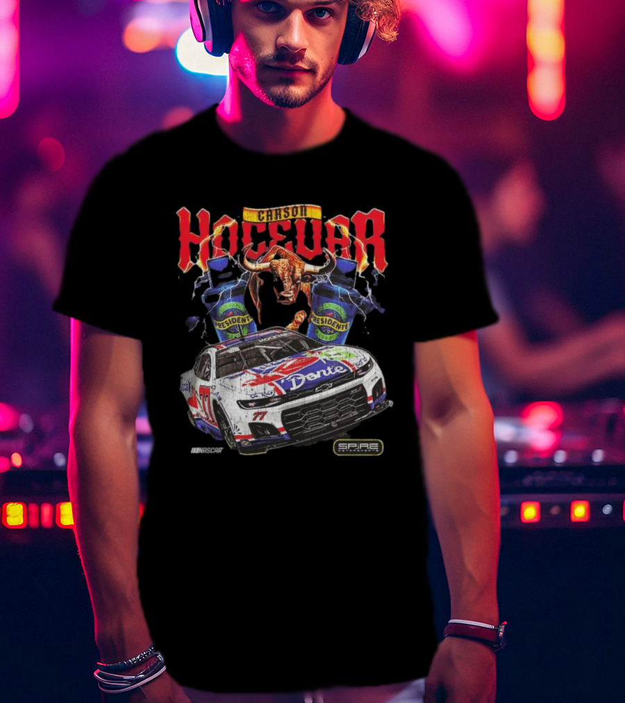 Carson Hocevar E2 Apparel Black Chili’s Car T-Shirt