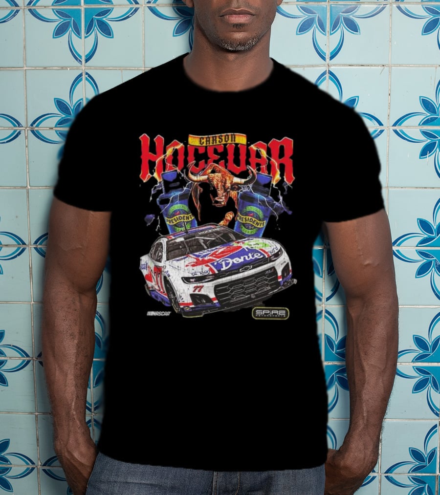 Carson Hocevar E2 Apparel Black Chili’s Car T-Shirt