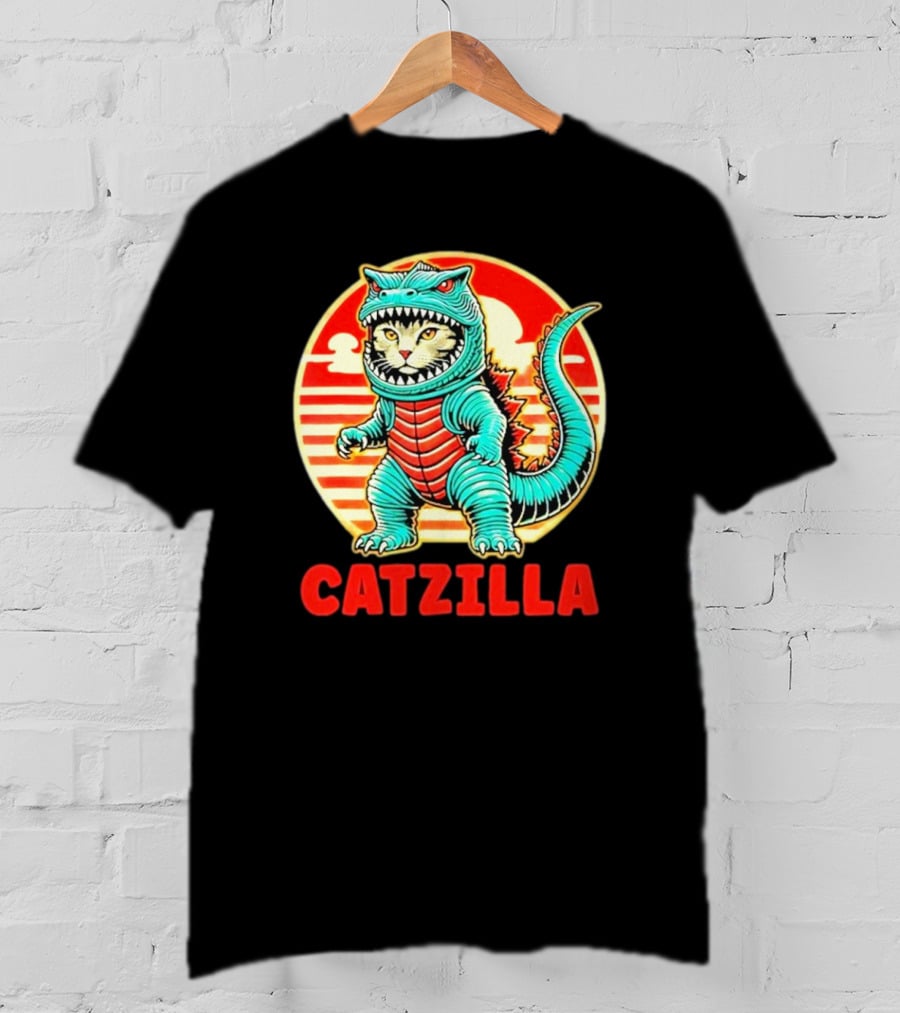 Cat Catzilla Cat Mom Cat Dad T-Shirt