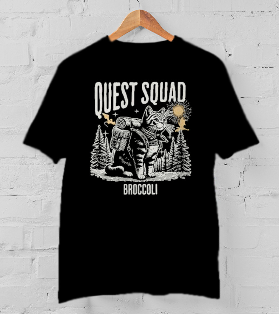 Cat Onyx Storm Quest Squad Broccoli T-Shirt