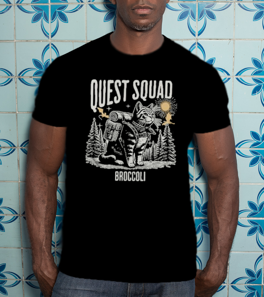 Cat Onyx Storm Quest Squad Broccoli T-Shirt