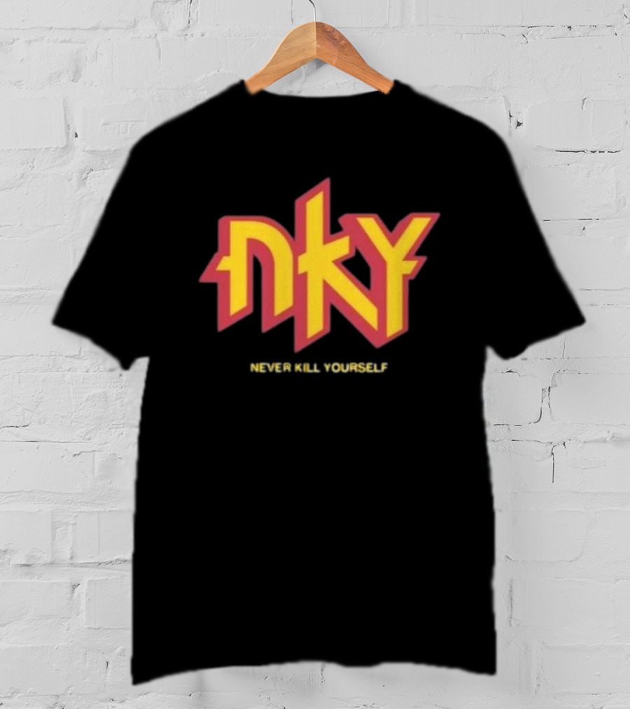 Christopher M Lafon Wearing Nyk Never Kill Yourself T-Shirt