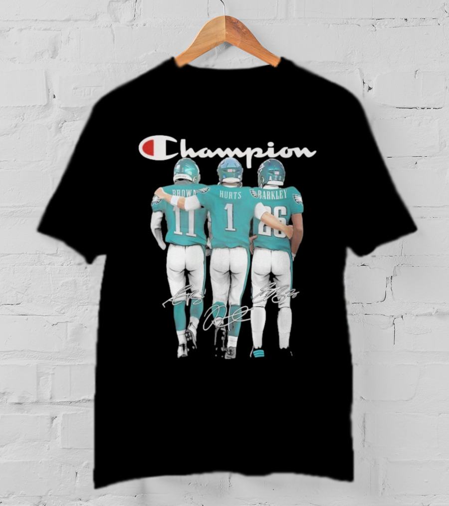 Champion Saquon Barkley Jalen Hurts And Aj Brown T-Shirt