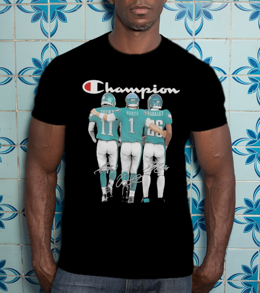 Champion Saquon Barkley Jalen Hurts And Aj Brown T-Shirt