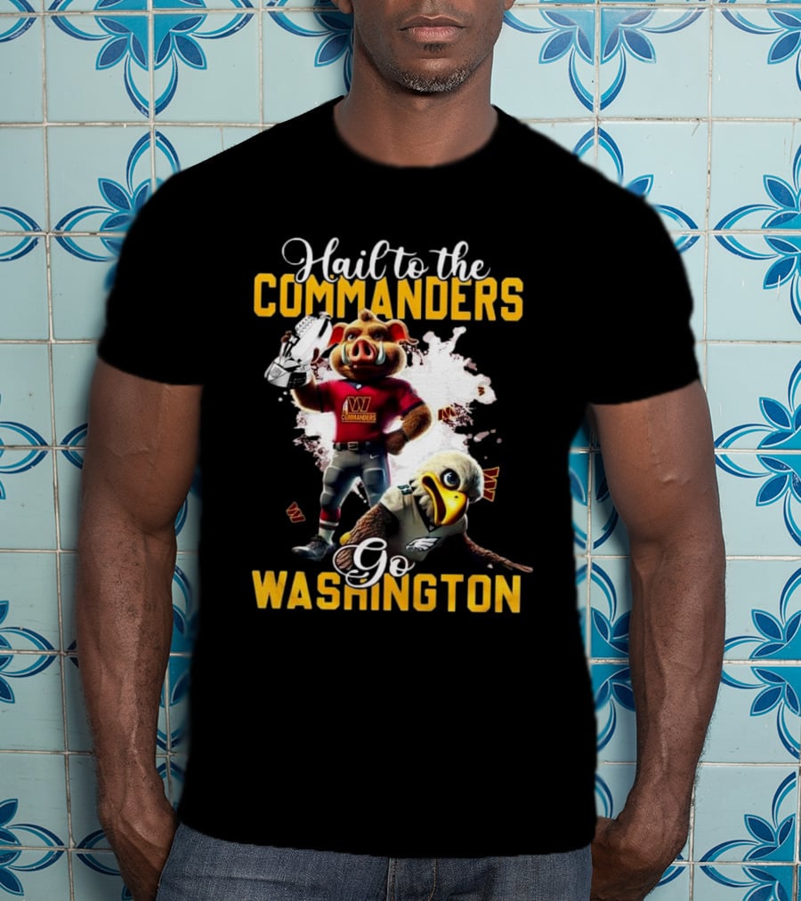 Champs On Our Way To The Washington Commanders Hail To The Go Mascot 2025 T-Shirt