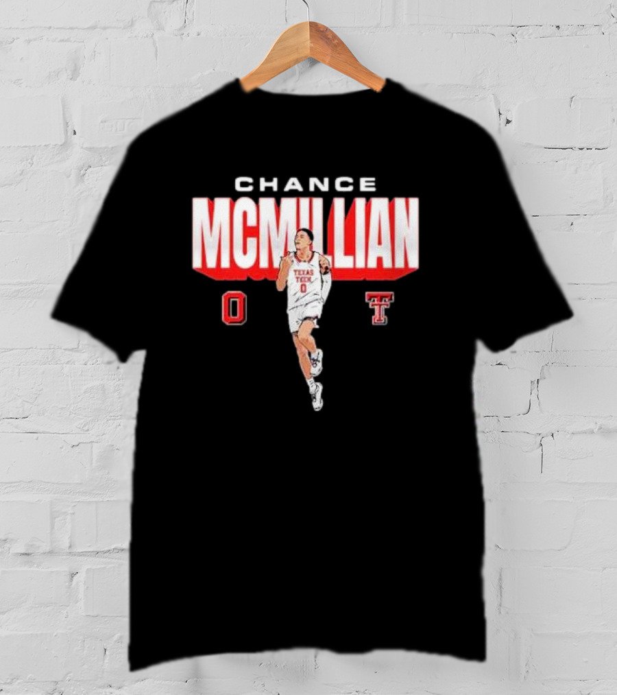 Chance McMillian Texas Tech Red Raiders Cartoon Player T-Shirt