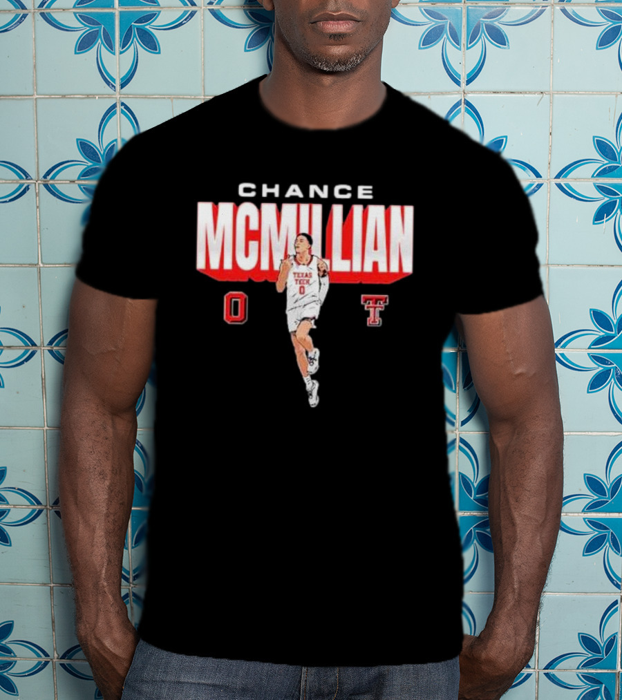 Chance McMillian Texas Tech Red Raiders Cartoon Player T-Shirt