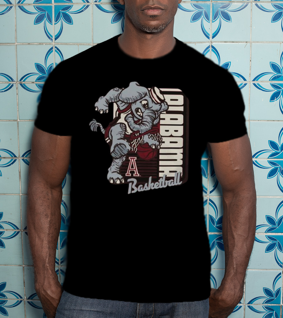 Alabama Basketball Elephant Dunking Mascot Crimson Tide 2025 T-Shirt