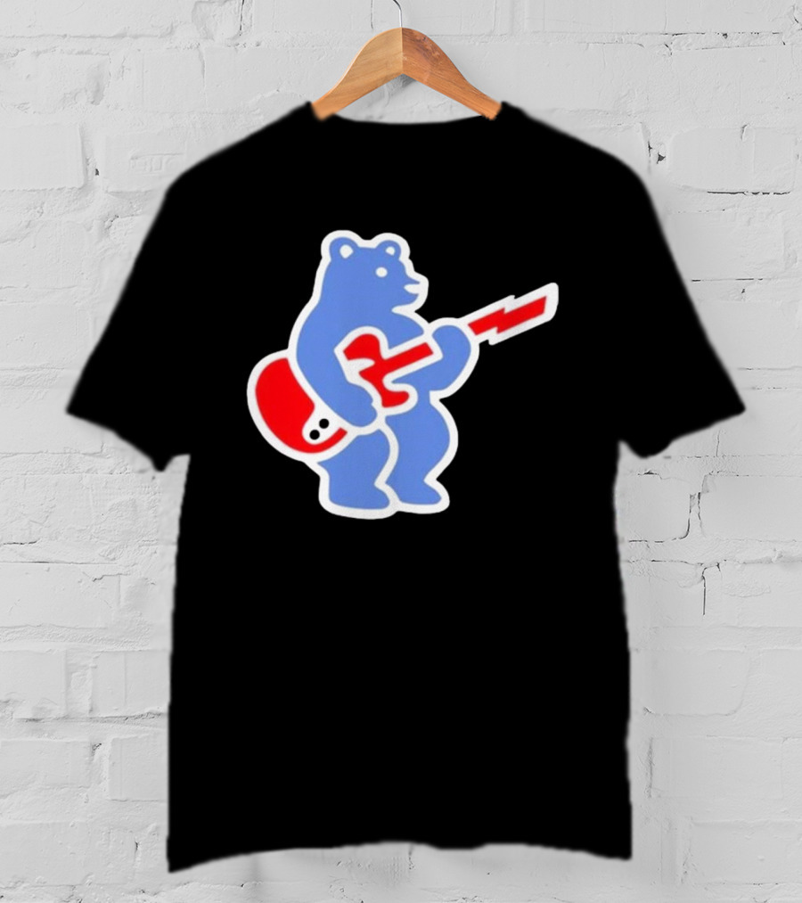 Cubs Bear Guitar Logo T-Shirt
