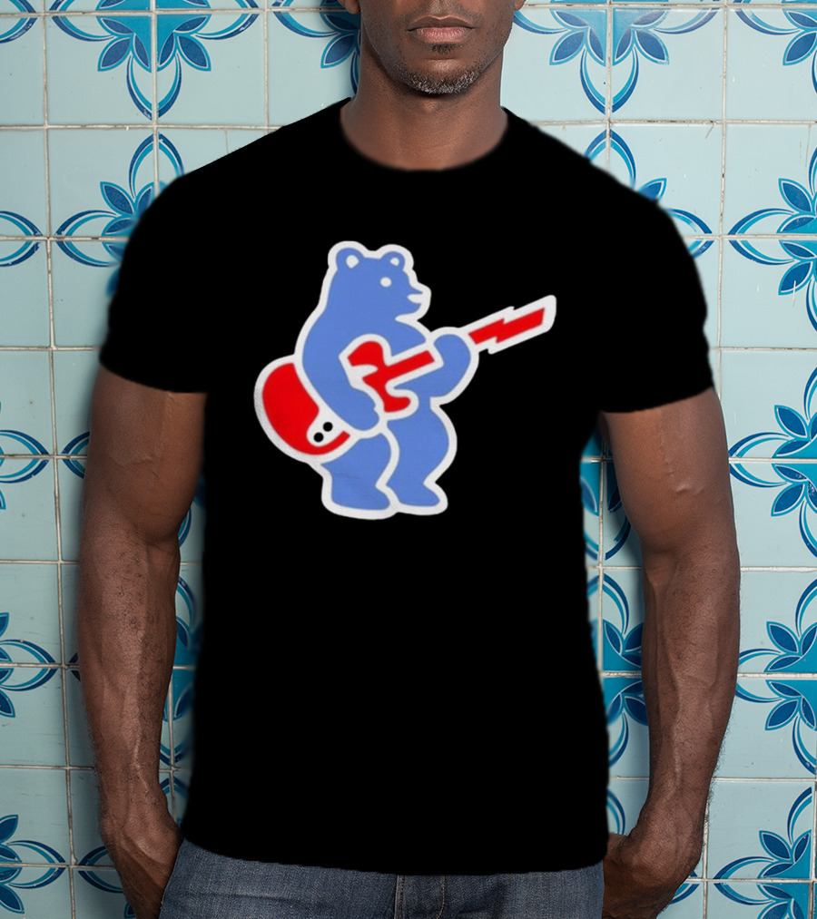 Cubs Bear Guitar Logo T-Shirt