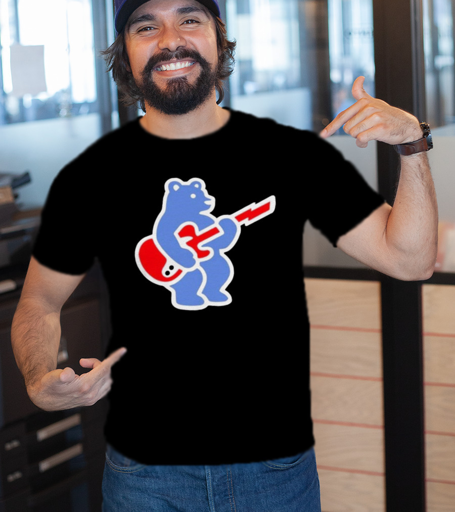 Cubs Bear Guitar Logo T-Shirt