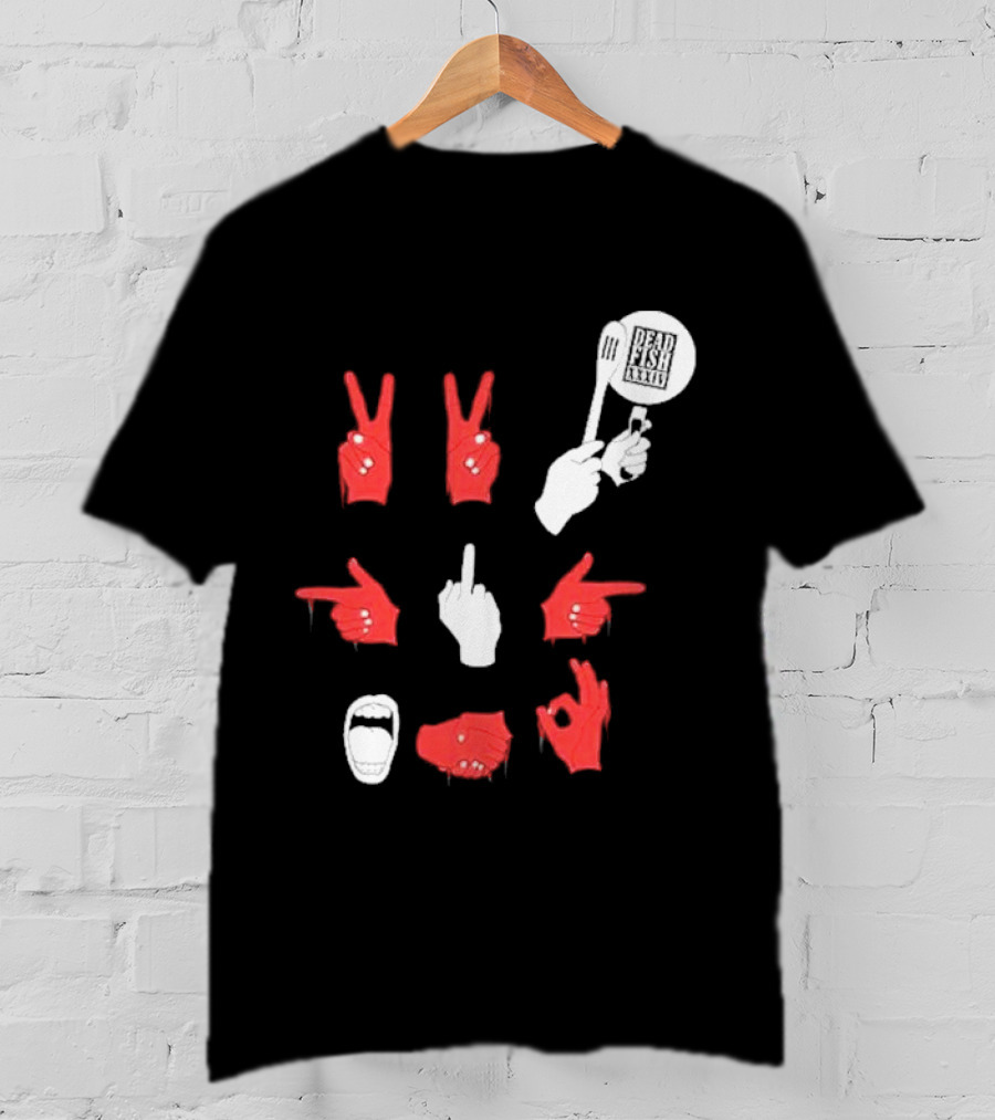 Dead Fish Moletom Careca Sangue Nas Maos 2025 T-Shirt