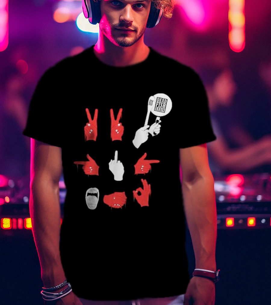 Dead Fish Moletom Careca Sangue Nas Maos 2025 T-Shirt