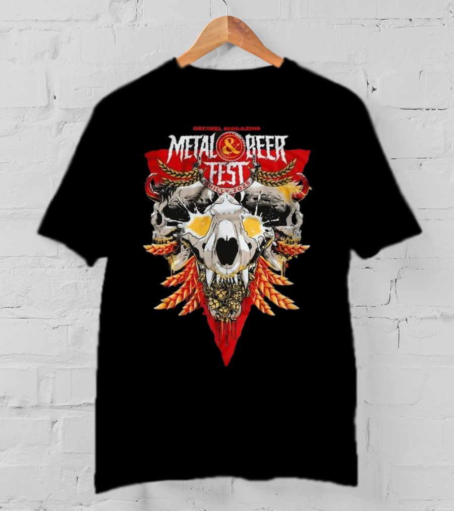 Decibel Magazine The Decibel Metal And Beer Fest 2025 Soon To Be Drunk April 4-5 At The Fillmore Art By Mike Wahlberg T-Shirt