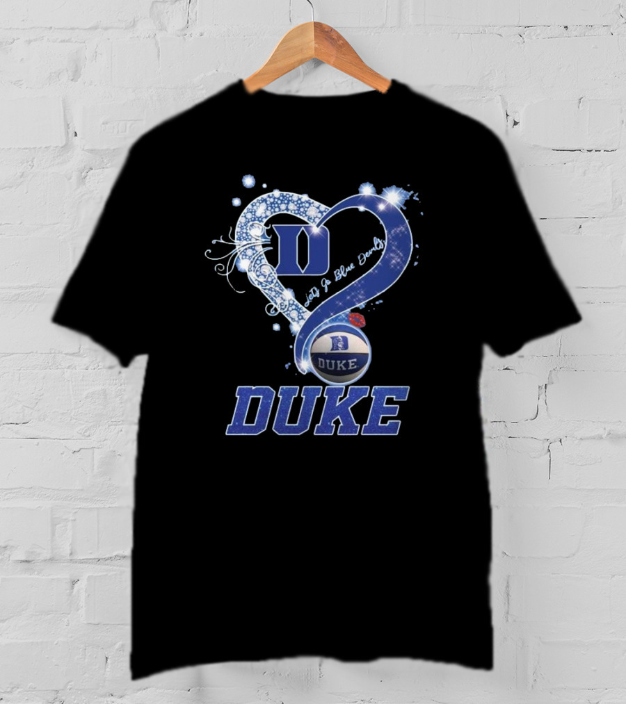 Diamond Heart Let’s Go Duke Blue Devils 2025 T-Shirt