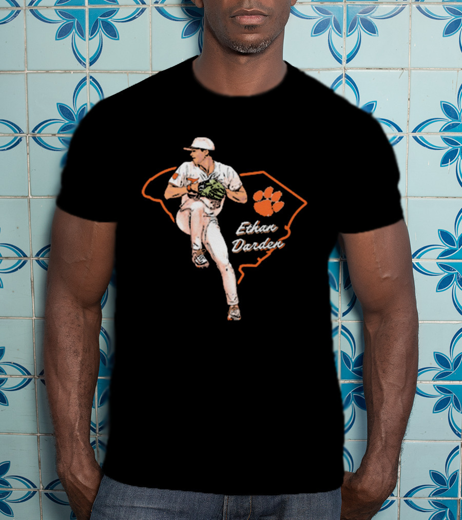 Ethan Darden Hometown Hero Clemson Tigers Baseball NCAA Division I 2025 T-Shirt
