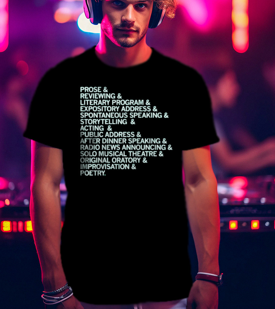 Events Speech List T-Shirt