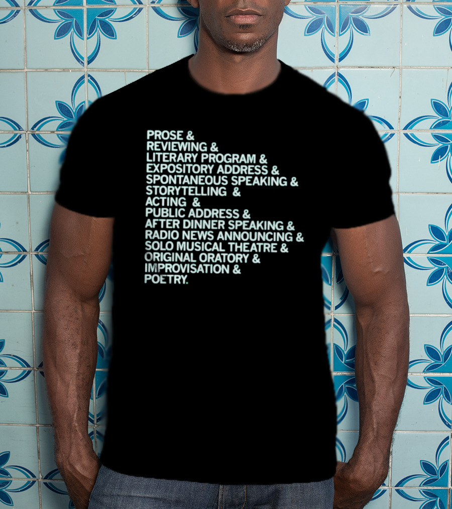 Events Speech List T-Shirt