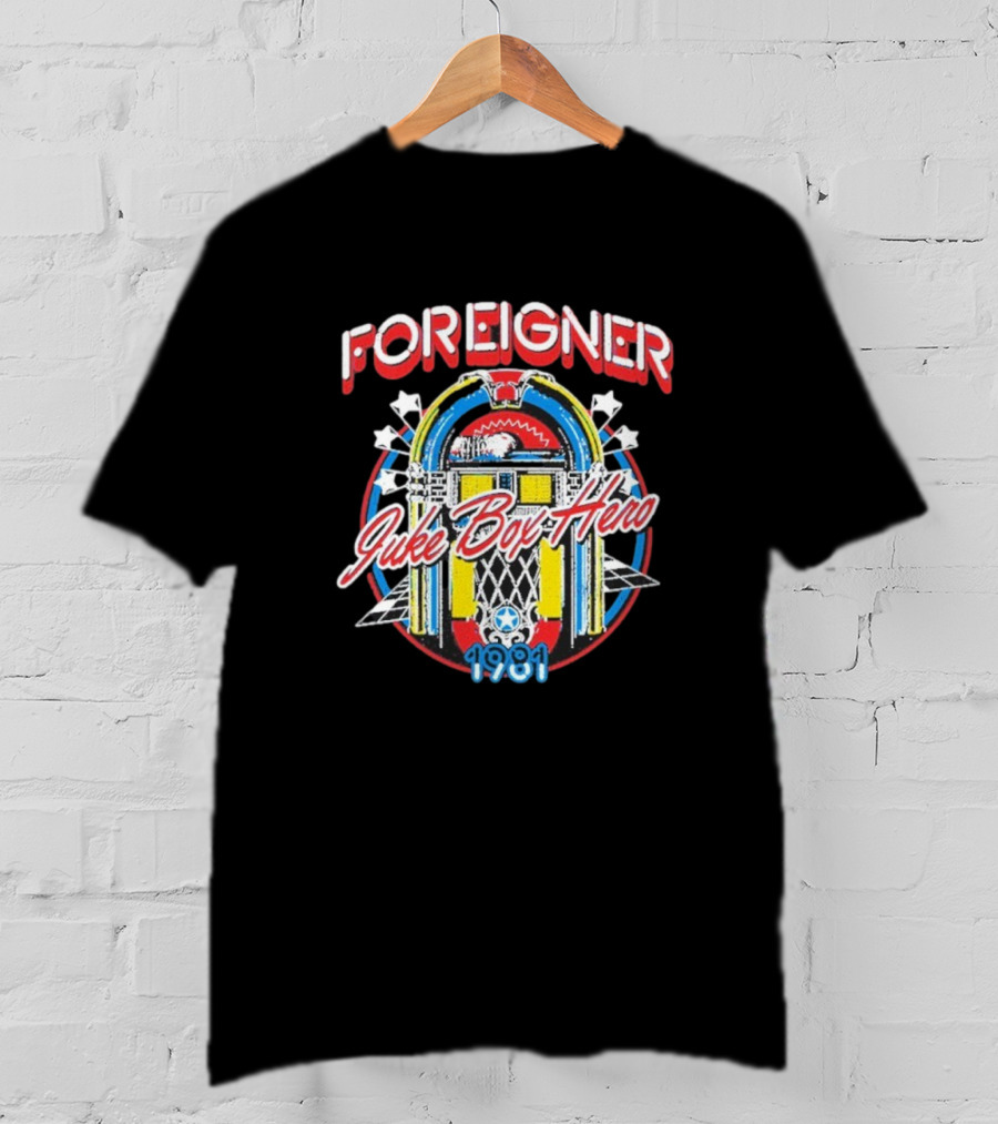 Foreigner Juke Box Hero 2025 T-Shirt