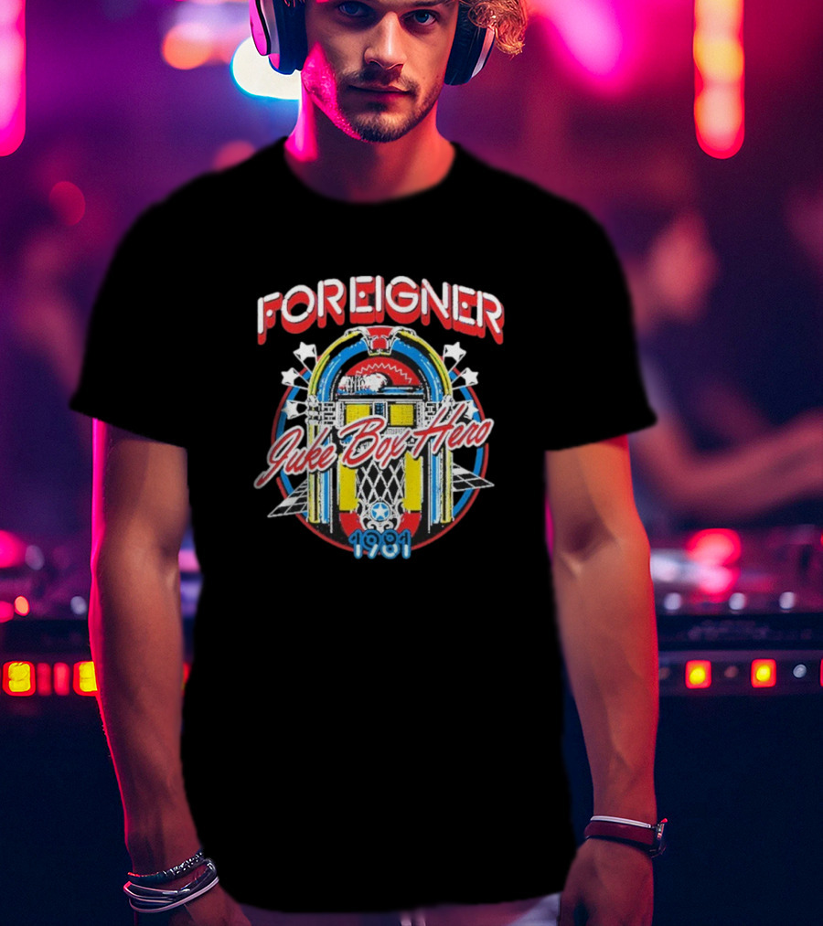 Foreigner Juke Box Hero 2025 T-Shirt