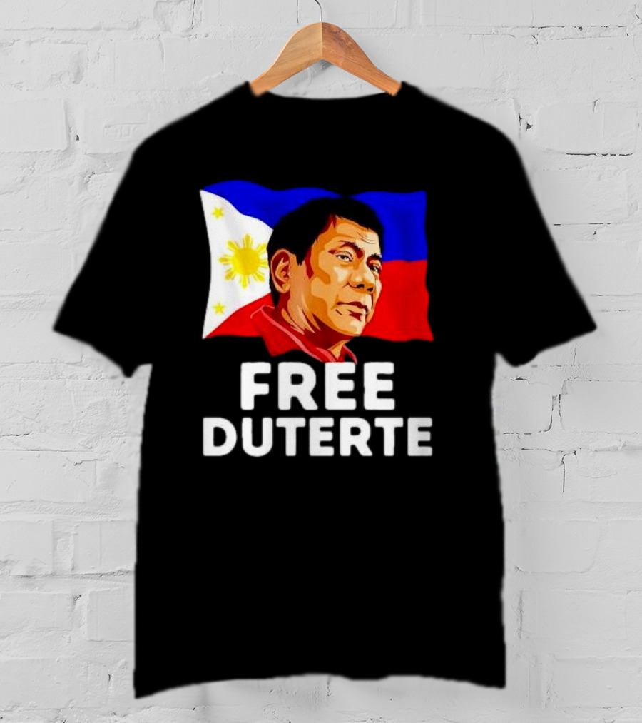 Free Duterte Philippines Flag Rodrigo Digong T-Shirt