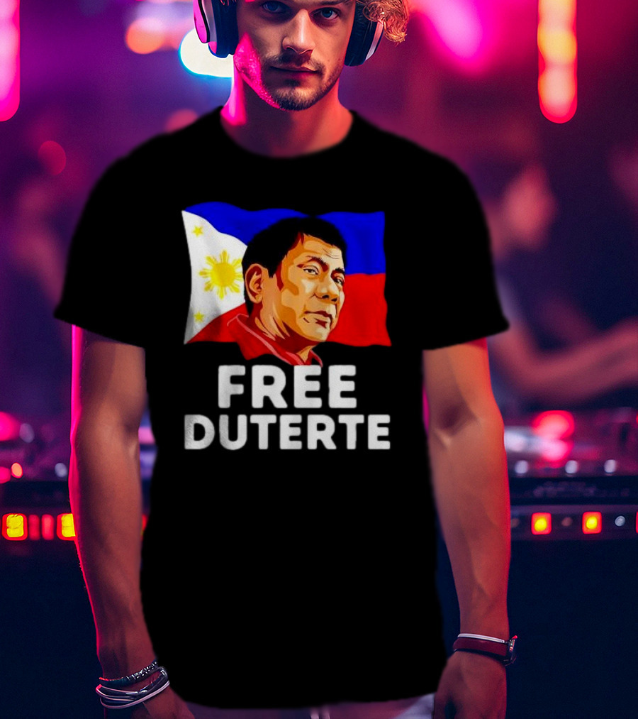 Free Duterte Philippines Flag Rodrigo Digong T-Shirt