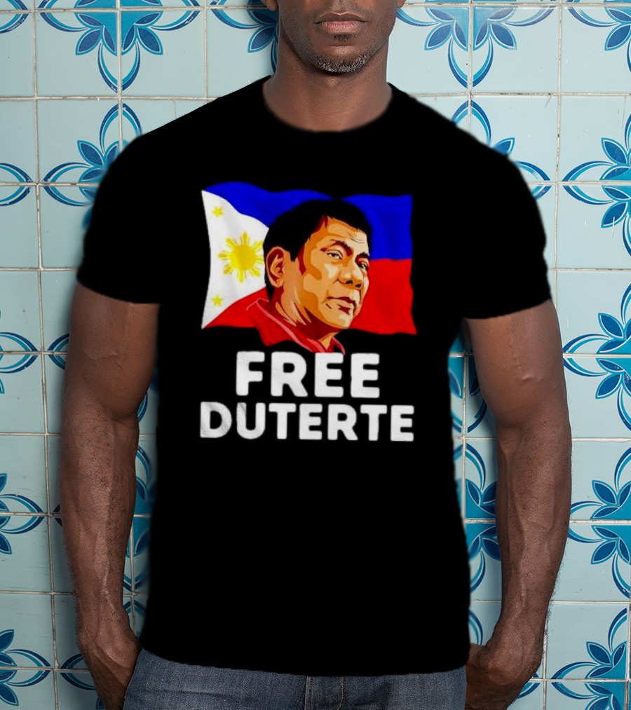 Free Duterte Philippines Flag Rodrigo Digong T-Shirt