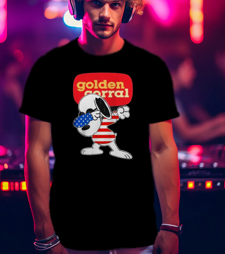 Golden Corral Buffet & Grill Snoopy Dabbing American T-Shirt