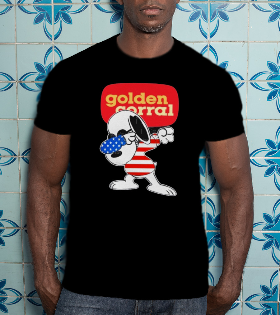 Golden Corral Buffet & Grill Snoopy Dabbing American T-Shirt