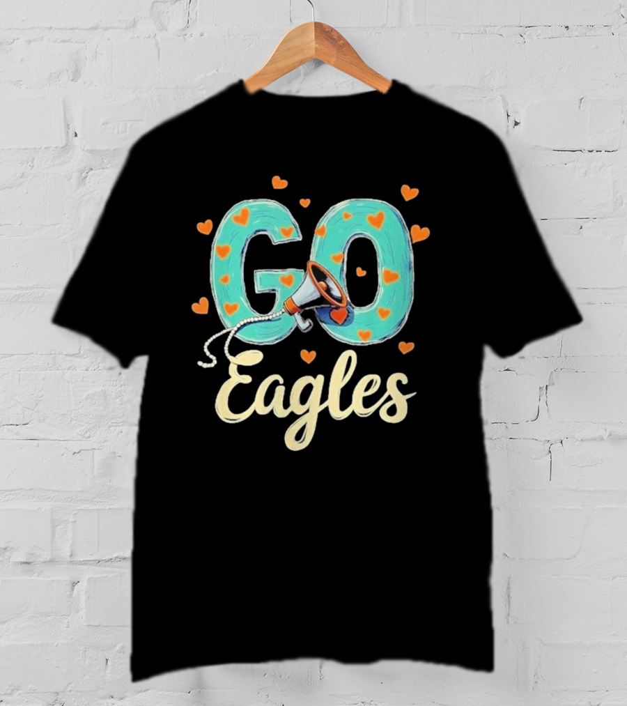 Go Cheer Eagles Heart T-Shirt