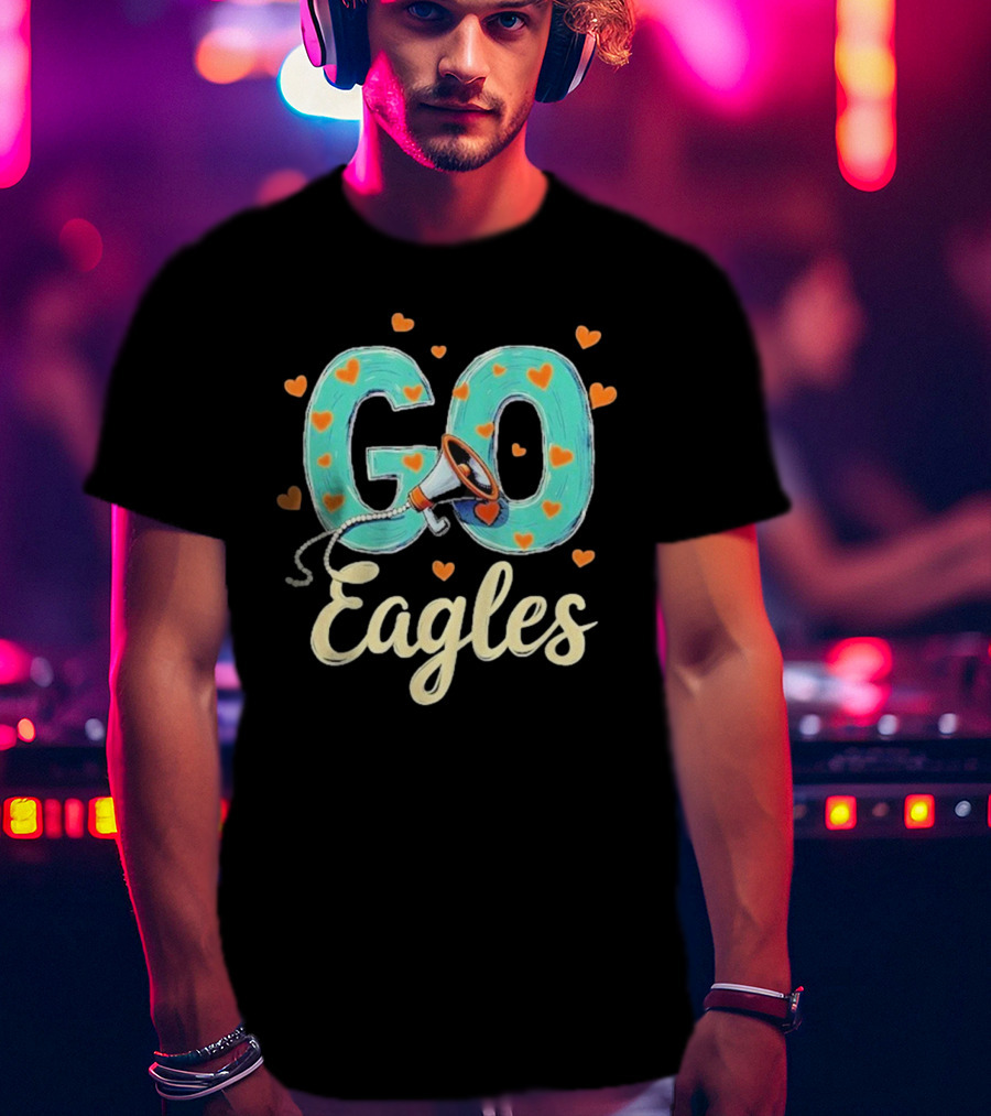 Go Cheer Eagles Heart T-Shirt