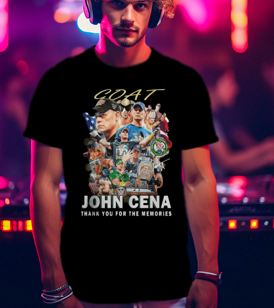 GOAT John Cena Thank You For The Memories 2025 Signature T-Shirt