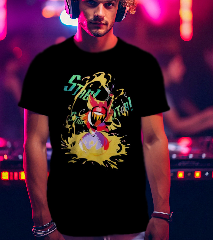 Hazbin Hotel Niffty Gold Glitter T-Shirt