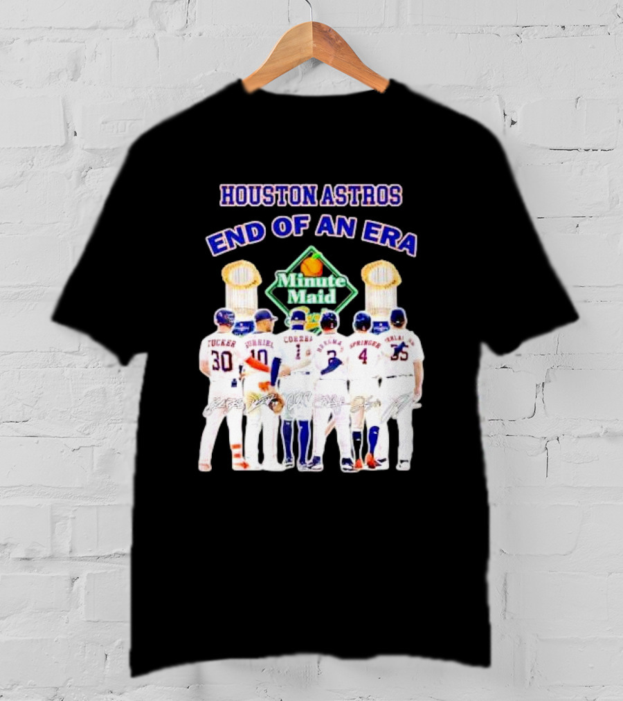 Houston Astros End Of An Era Minute Maid Signatures T-Shirt