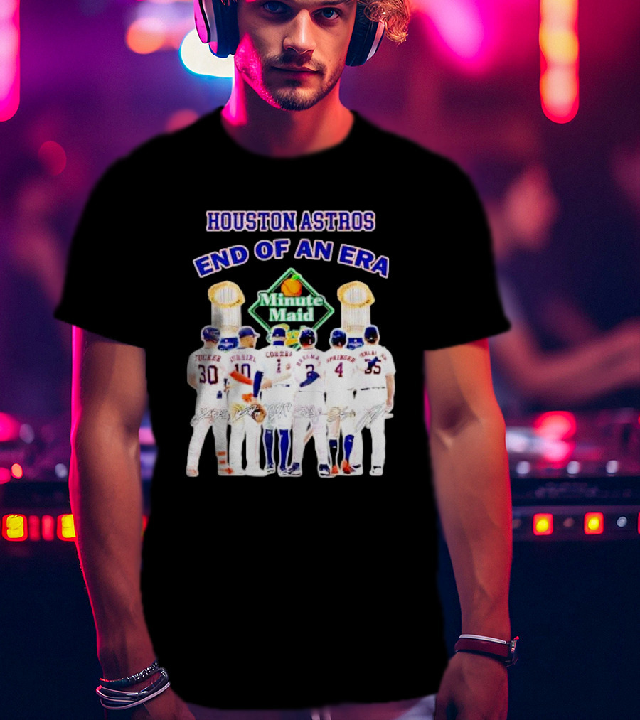 Houston Astros End Of An Era Minute Maid Signatures T-Shirt