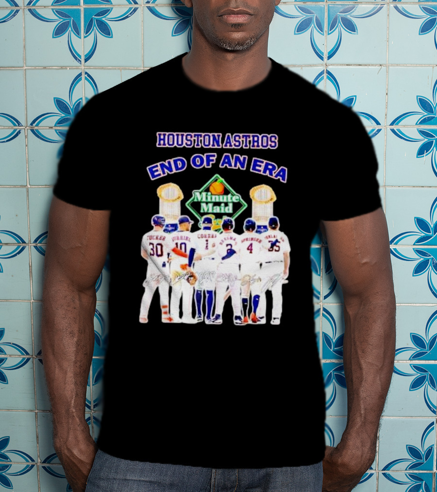 Houston Astros End Of An Era Minute Maid Signatures T-Shirt