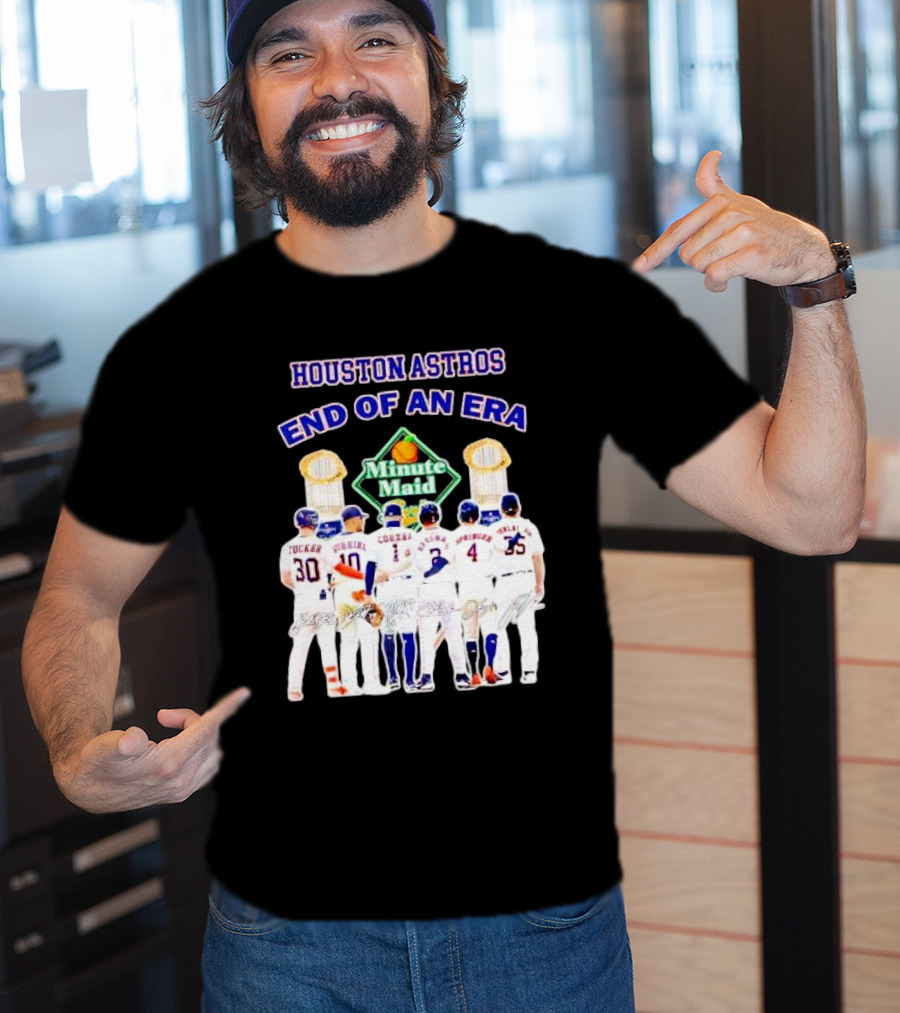 Houston Astros End Of An Era Minute Maid Signatures T-Shirt