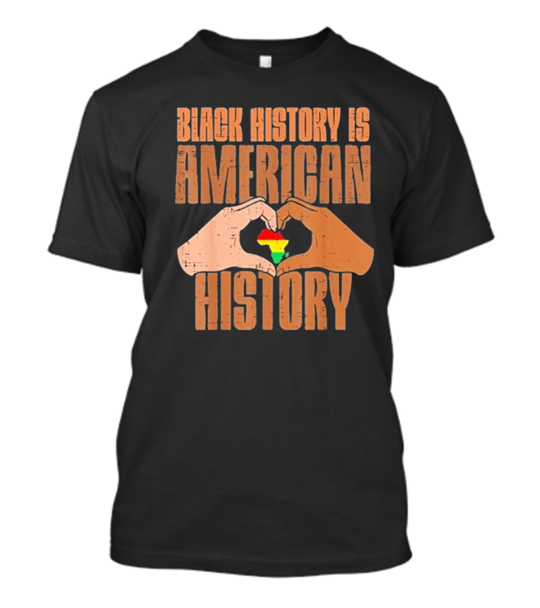 Heart Map Black History Is American History T-Shirt