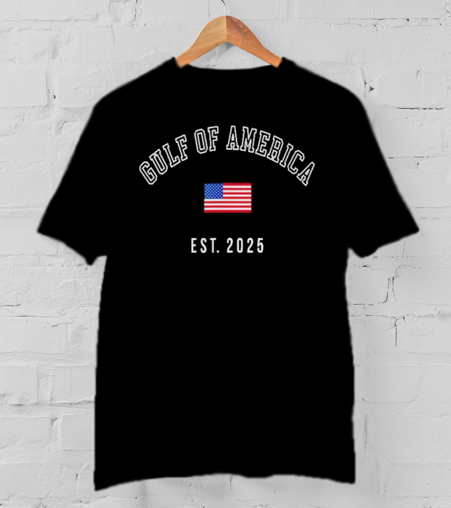 Gulf Of America Est 2025 Usa American Flag T-Shirt
